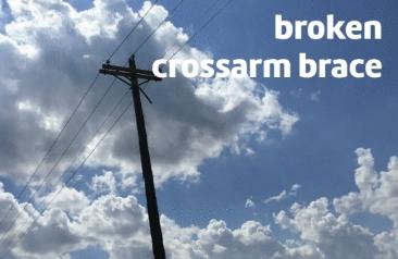 Down the line - Broken Crossarm Brace