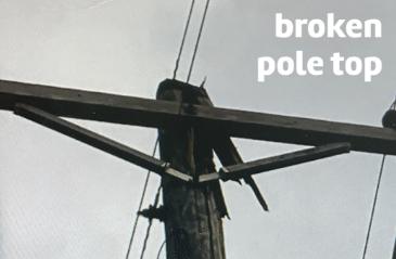 Down the line - Broken Pole Top